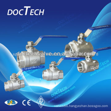 BSP/BSPT/NPT Stainless Steel Threaded 2-PC Ball Valve From China Supplier